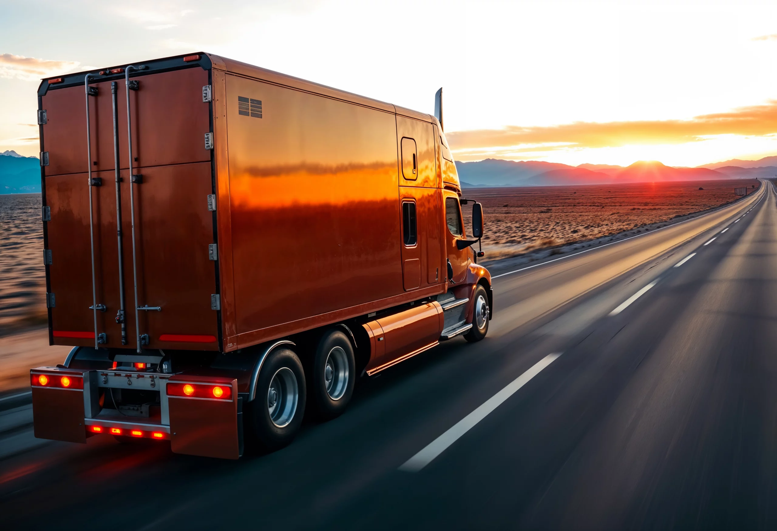 caminhão da frota em expedição logística